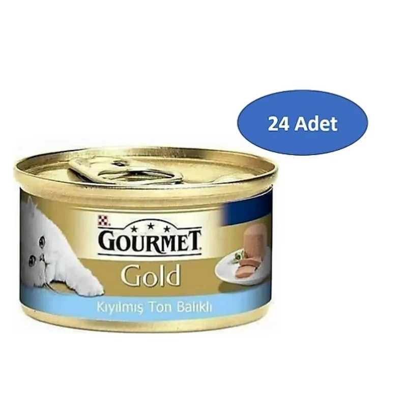 Gourmet Kıyılmış Ton Balıklı 85 gr 24'lü Yetişkin Konserve Kedi Maması