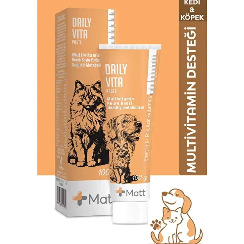 Matt Daily Vita Multi Vitamin Kedi ve Köpek Macunu 100 Gr