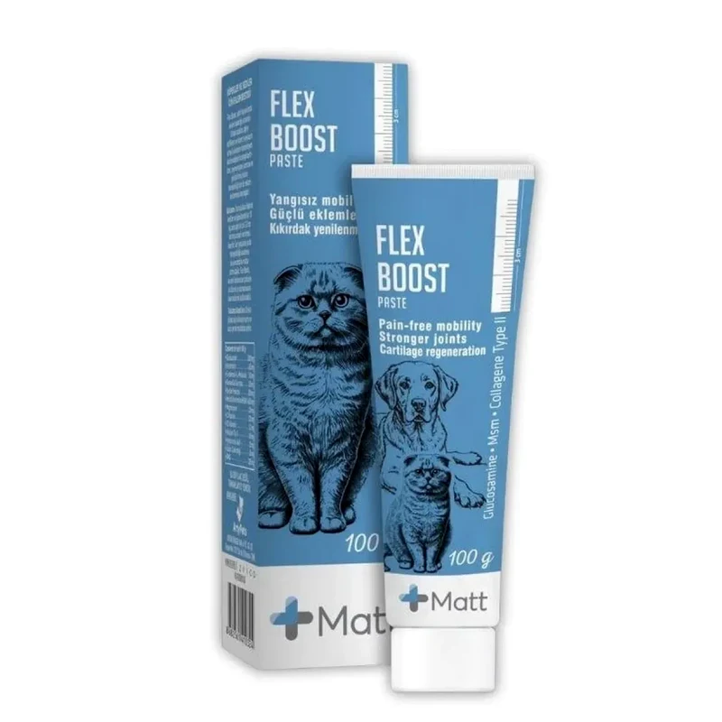 Matt Flex Boost Eklem Sağlığı Destekleyici Kedi ve Köpek Macunu 100 Gr