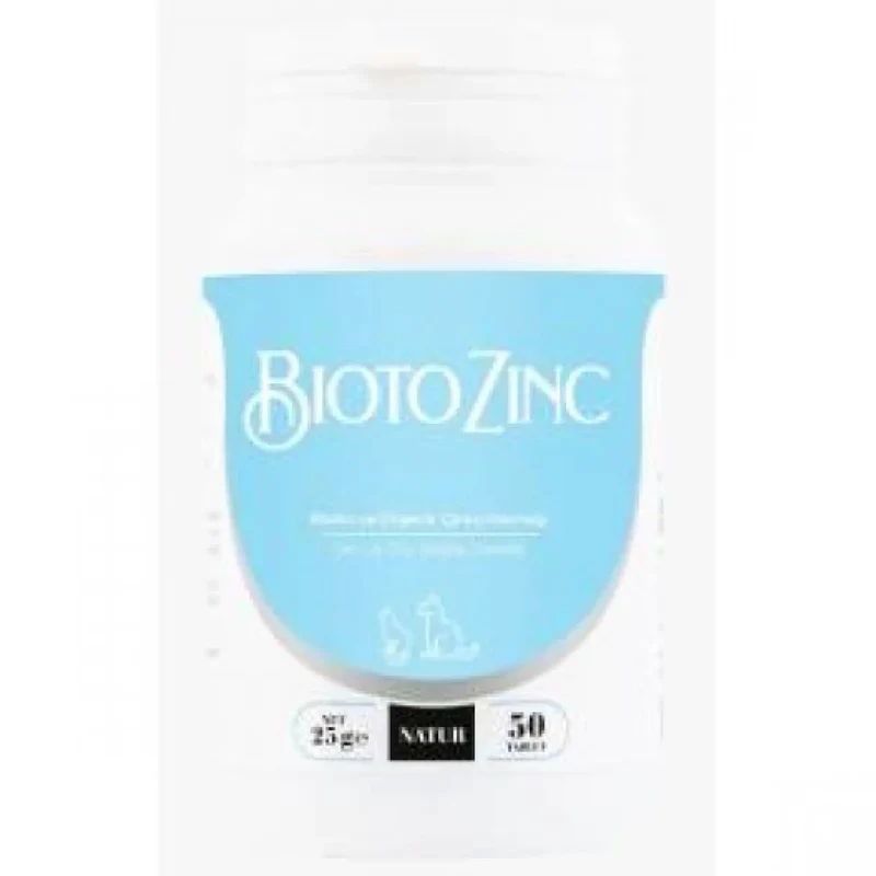 Natur Bioto Zinc Kedi Köpek Deri Tüy Sağlığı 2.5 Mg 50 Tablet