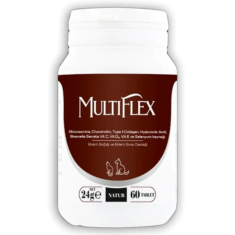 Natur Multiflex Kedi Köpek Eklem Destekleyici Vitamin Mineral 60 Tablet
