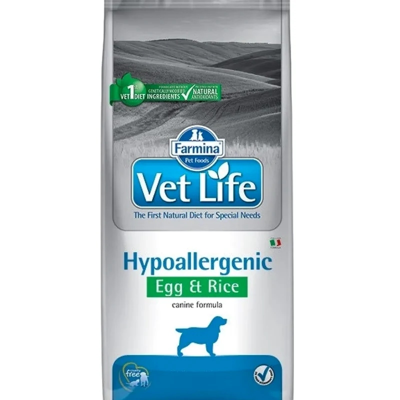 VetLife Hypoallergenic Egg & Rice Köpek Maması 2 Kg