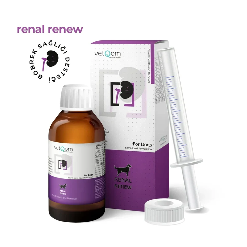 VetQom Köpek Renal Renew – Böbrek Sağlığı – 120 ml.