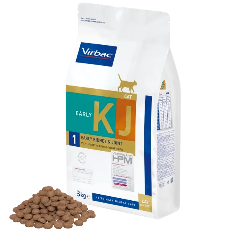 Virbac KJ 1 Early Kidney Joint Support Cat Böbrek ve Eklem Desteği Kedi Maması 3 kg KJ1